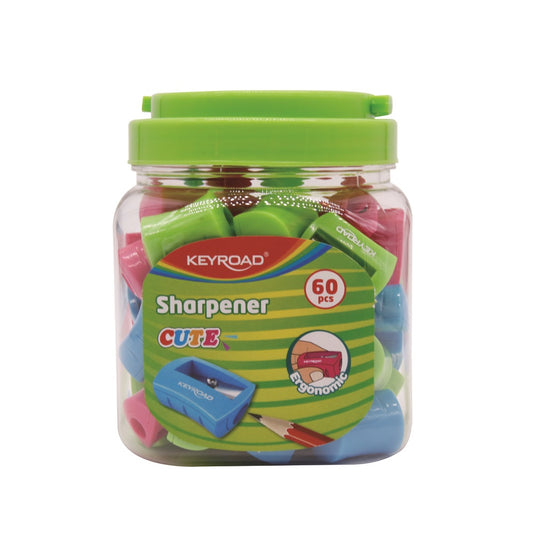Hegyező 1 lyukú 60 db/display Keyroad Cute vegyes színek kép