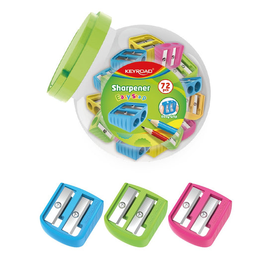 Hegyező 2 lyukú 72 db/display Keyroad Easy-sharp vegyes színek kép
