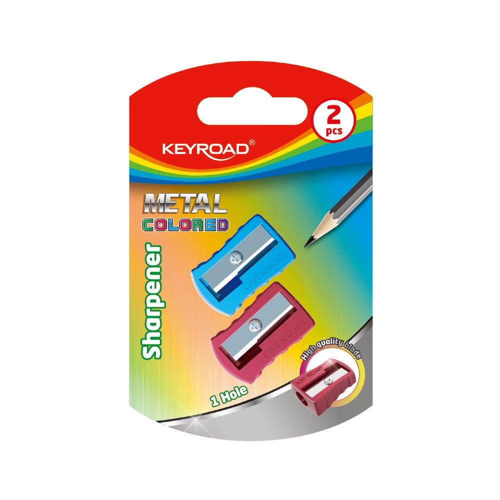 Hegyező 1 lyukú fém 2 db/bliszter Keyroad Metal Colourful vegyes színek kép