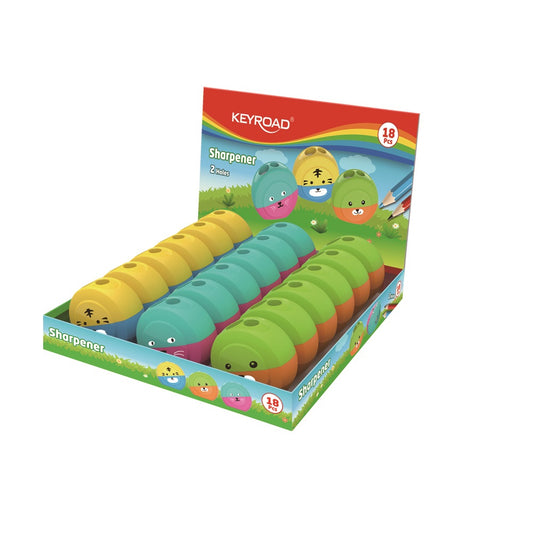 Hegyező, 2 lyukú, 18 db/display, Keyroad, Speedy Snail, vegyes színek kép