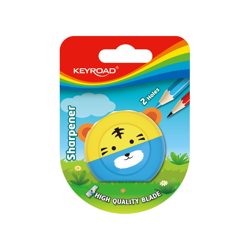 Hegyező, 2 lyukú, 1 db/bliszter, Keyroad Speedy Snail, vegyes színek kép