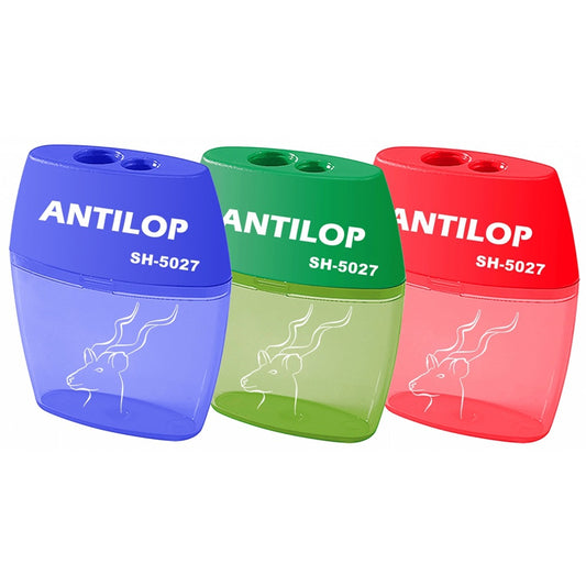 Hegyező 2 lyukú műanyag tartályos Antilop SH-5027 kép