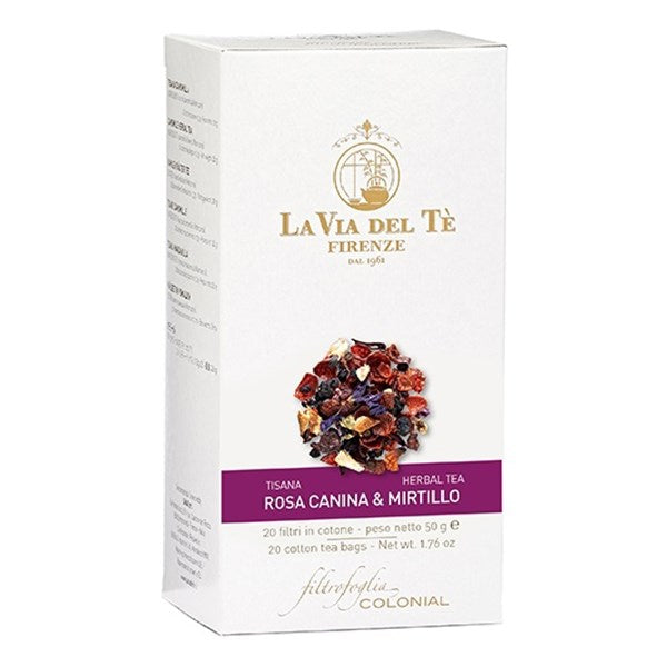 Herbatea LA VIA DEL TÉ csipkebogyó-áfonya 15x2,5 g