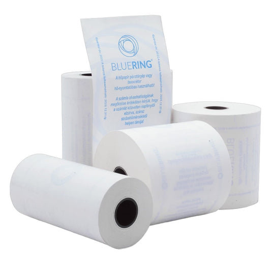 Hőpapír 80 mm széles, 75fm hosszú, cséve 12mm, 4 tekercs/csomag, ( 80/80 ) BPA mentes Bluering® kép