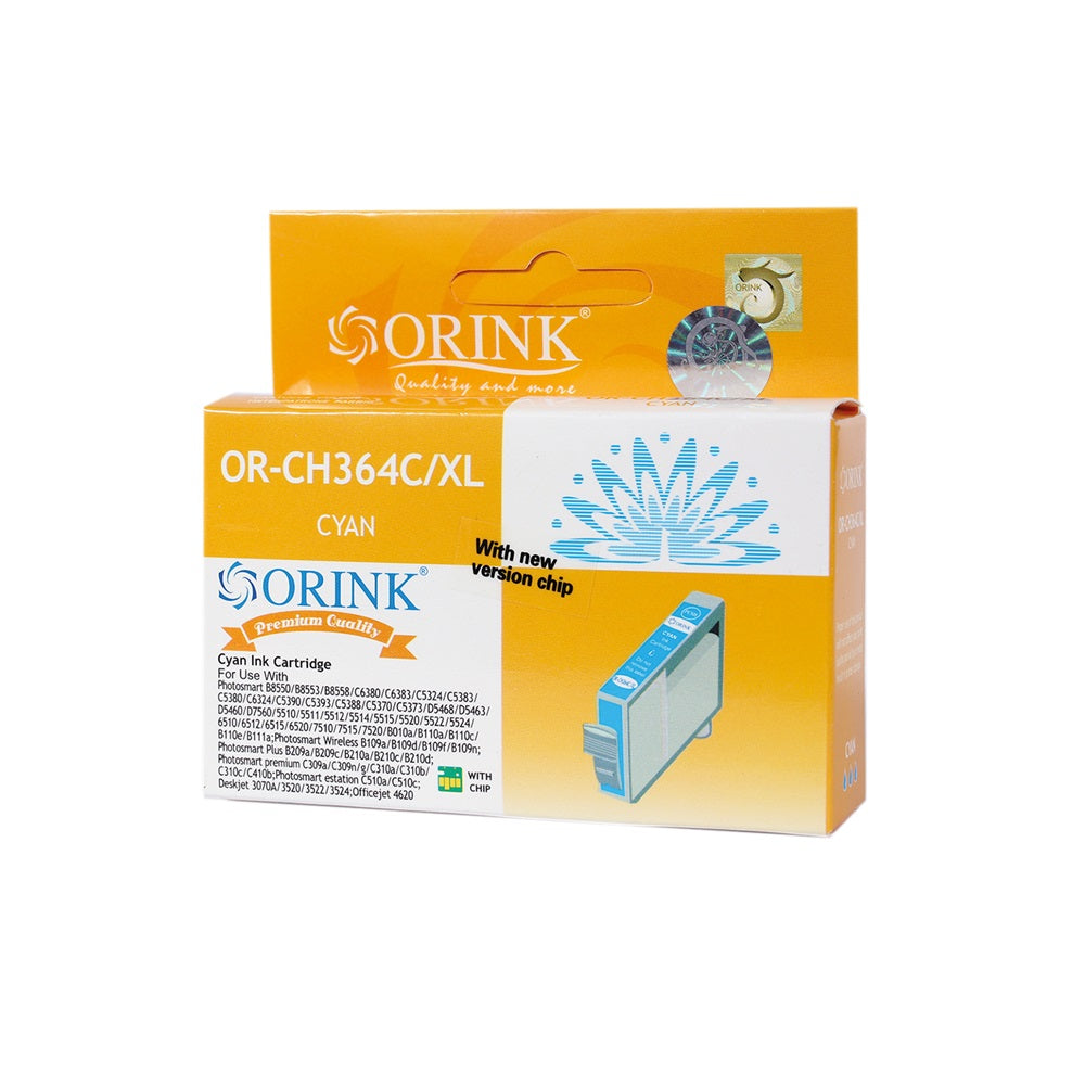 Utángyártott Hp 364XL/CB323EE tintapatron cyan ORINK kép
