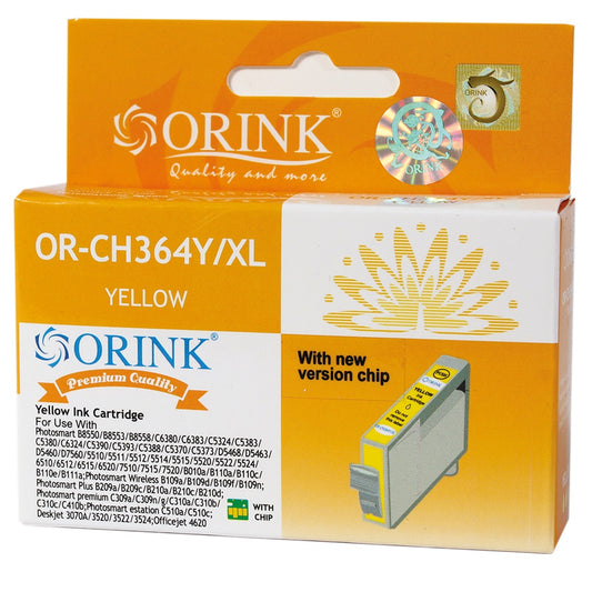 Utángyártott Hp 364XL/CB325EE tintapatron yellow ORINK kép