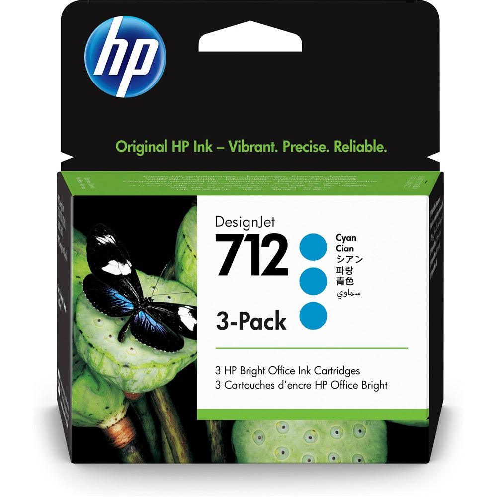 Hp 712/3ED77A tintapatron cyan 3db ORIGINAL kép