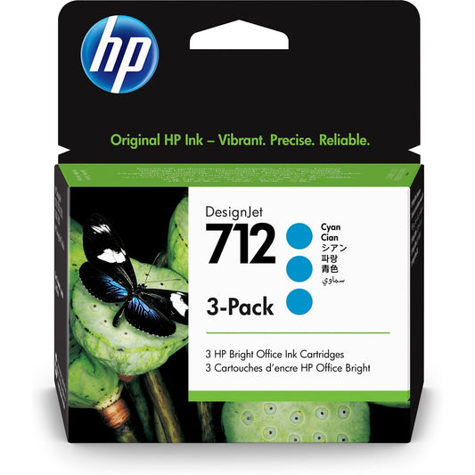 Hp 712/3ED77A tintapatron cyan 3db ORIGINAL kép