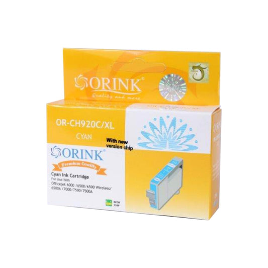Utángyártott Hp 920XL/CD972A tintapatron cyan ORINK kép