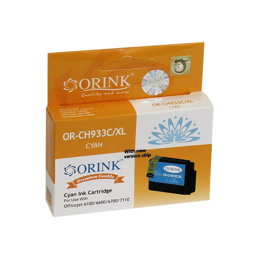 Utángyártott Hp 933XL/CN054AE tintapatron cyan ORINK kép