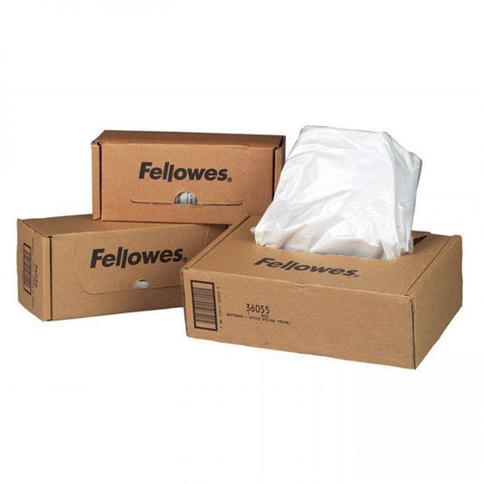 Hulladékgyűjtő zsákok iratmegsemmisítőhöz, 150-160 literes kapacitásig, Fellowes® 50 db/csomag, kép