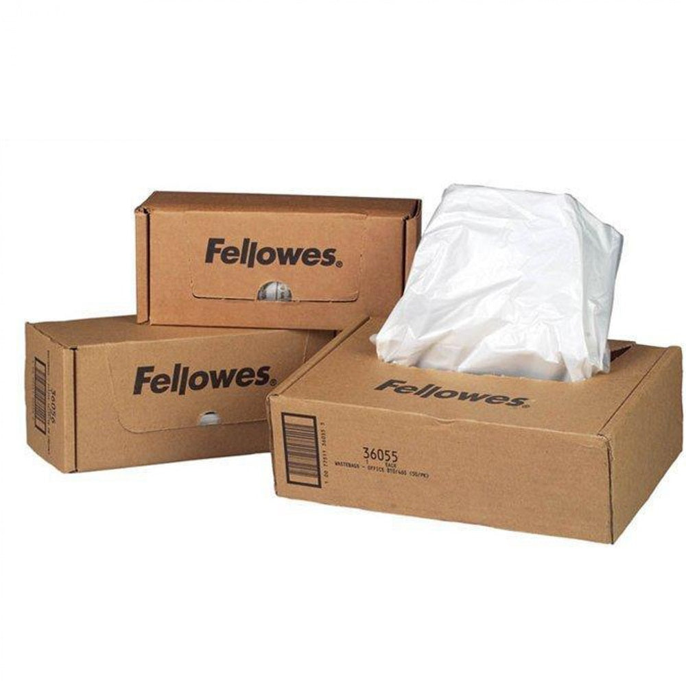Hulladékgyűjtő zsákok iratmegsemmisítőhöz, 75-85 literes kapacitásig, Fellowes® 50 db/csomag, kép