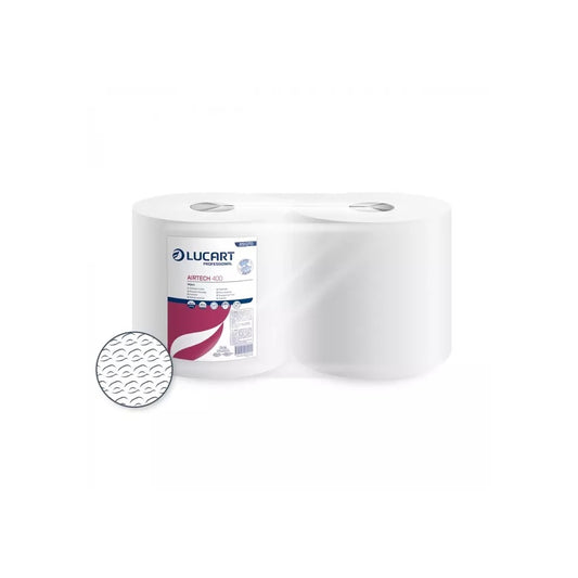 Ipari törlő 2 rétegű tekercses átmérő: 24 cm 100 % cellulóz 400 lap/tek 2 tekercs/karton Lucart Texicell 400_851270 kép