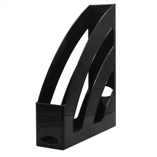Iratpapucs 8cm, műanyag, 80x327x253mm, Bluering®, fekete kép
