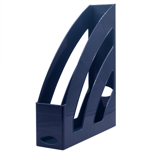 Iratpapucs 8cm, műanyag, 80x327x253mm, Bluering®, sötétkék kép