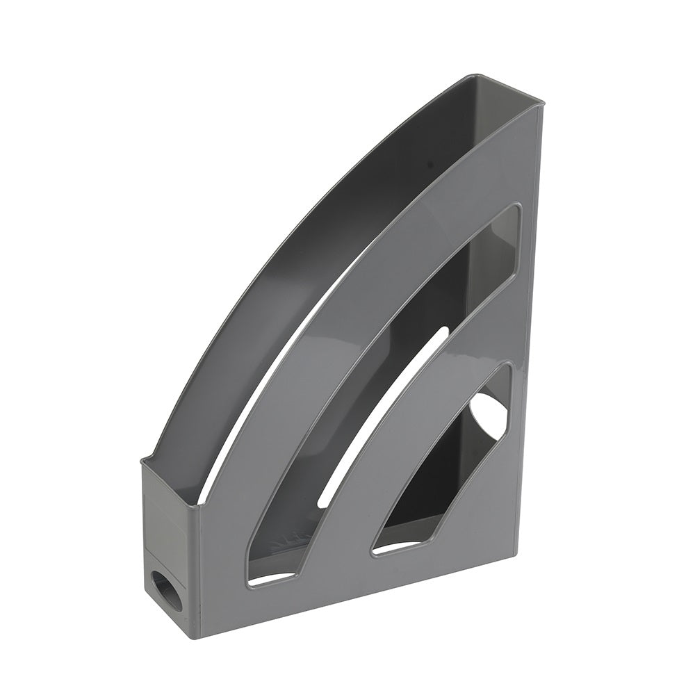 Iratpapucs 8cm, műanyag, 80x327x253mm, Bluering®, szürke kép