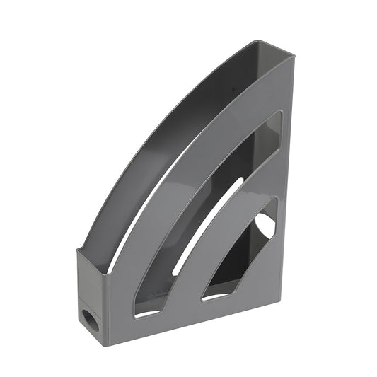 Iratpapucs 8cm, műanyag, 80x327x253mm, Bluering®, szürke kép