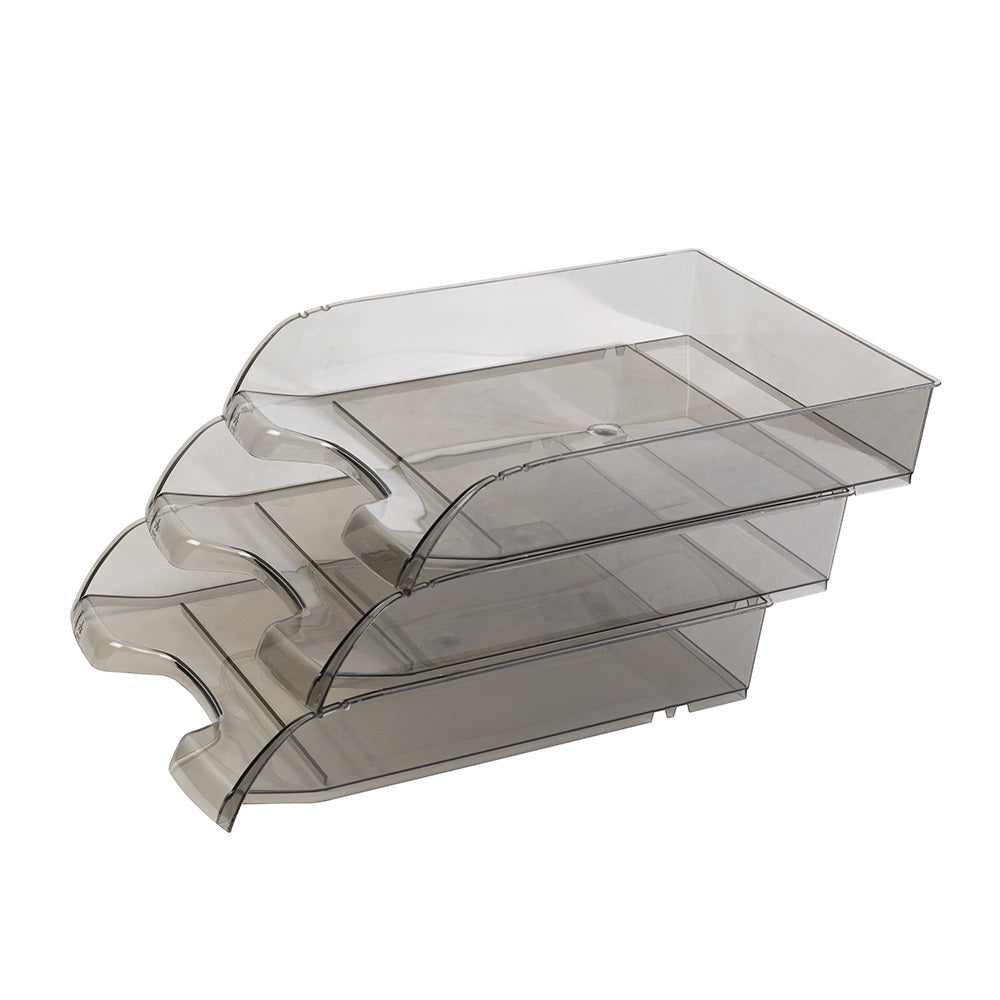 Irattálca műanyag 550 extra széles 345x270x67mm, Bluering®, füst kép