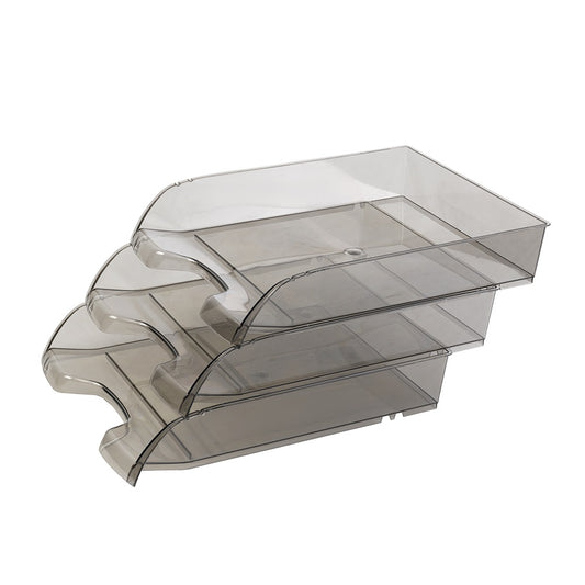 Irattálca műanyag 550 extra széles 345x270x67mm, Bluering®, füst kép