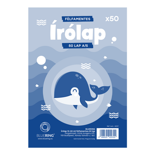 Írólap A5, 10-50 félfamentes 50lap Bluering® kép