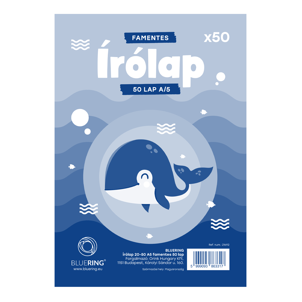 Írólap A5, 20-50 famentes 50lap Bluering® kép