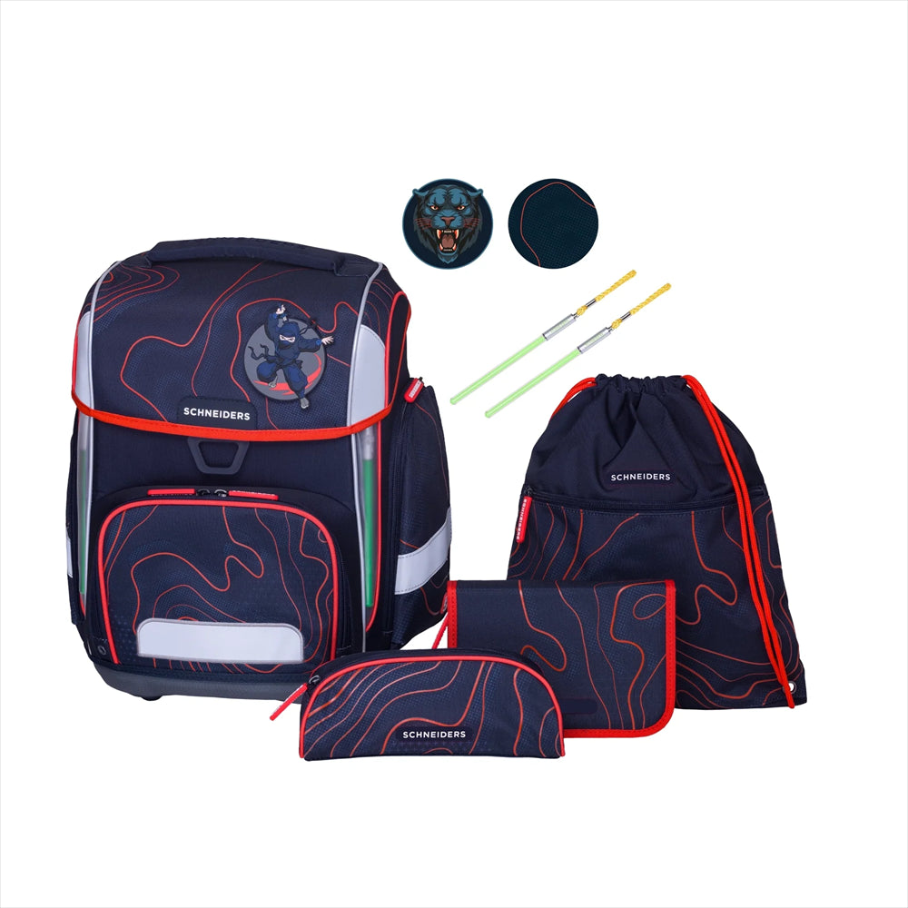 Iskolatáska ergonómikus, fiús 9 részes szett Ninja Revenge Schneiders kép
