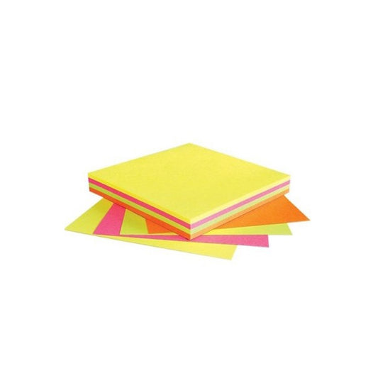 Jegyzettömb öntapadó, 75x75mm, 100lap, Info Notes, brilliant mix, sárga, zöld, pink, narancs kép