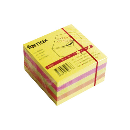 Jegyzettömb öntapadó, 75x75mm, 450lap, Fornax neon kép