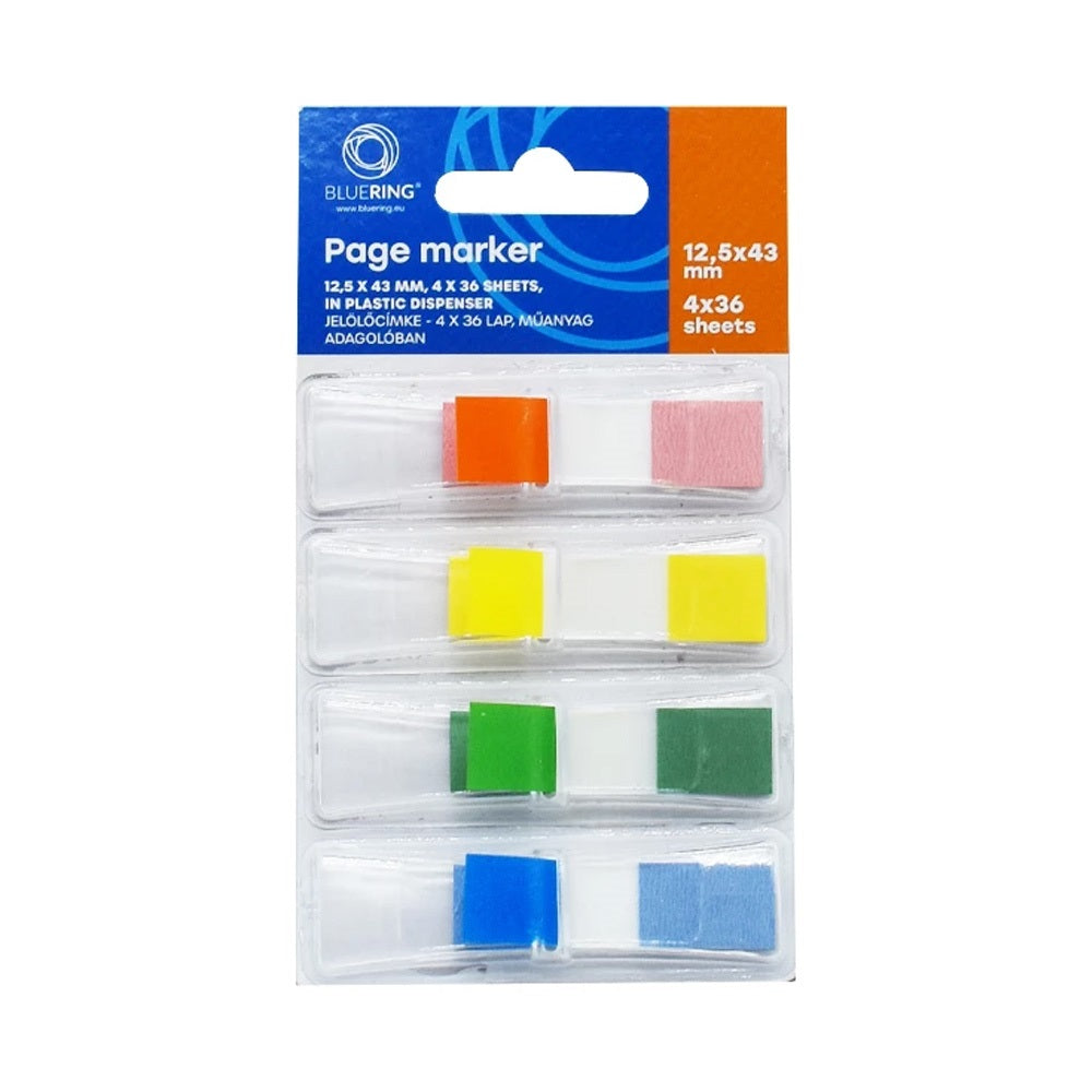 Jelölőcímke 12,5x43mm, 4x36lap, műanyag adagolóban Bluering® kép