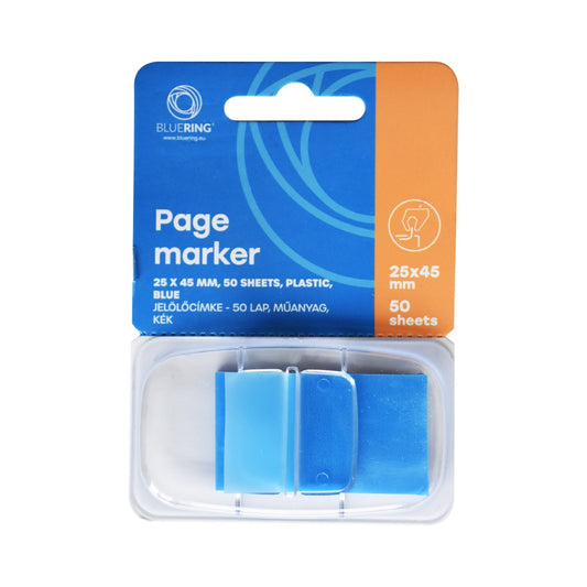 Jelölőcímke 25x45mm, 50lap, műanyag Bluering® világoskék kép