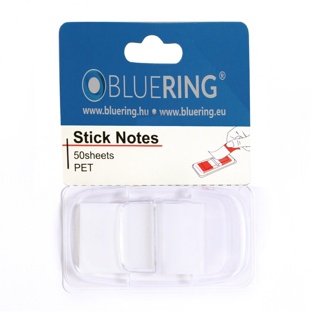 Jelölőcímke 25x45mm, 50lap, műanyag Bluering® fehér kép