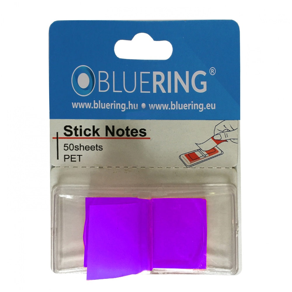 Jelölőcímke 25x45mm, 50lap, műanyag Bluering®, lila kép