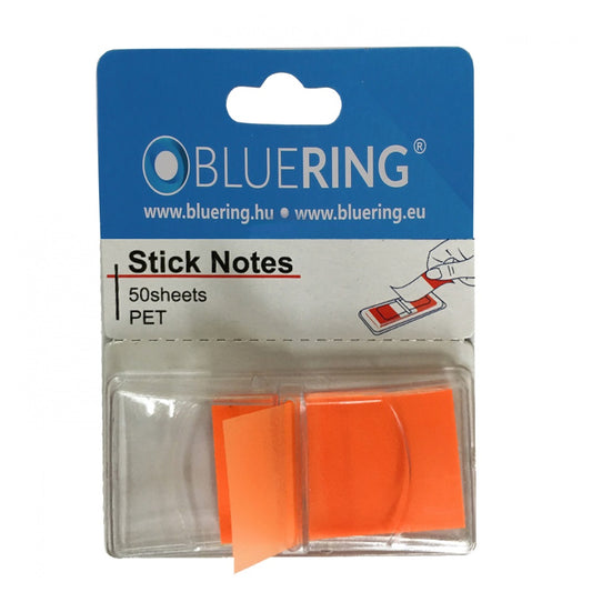 Jelölőcímke 25x45mm, 50lap, műanyag Bluering® narancs kép