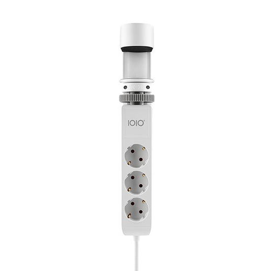 Kábel hosszabbító IOIO asztalhoz rögzíthető 3 aljzat 1,5m, 2xUSB-A, 1xUSB-C fehér