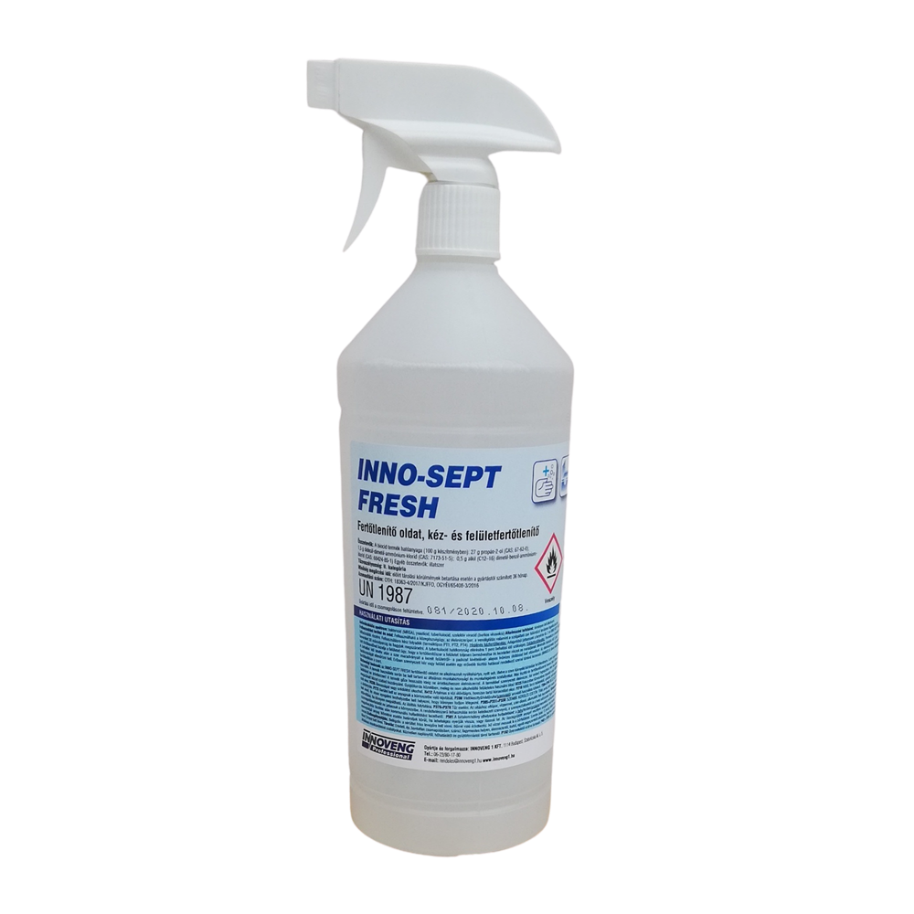 Kéz- és felületfertőtlenítő oldat szórófejes 1 liter Inno-Sept Fresh kép