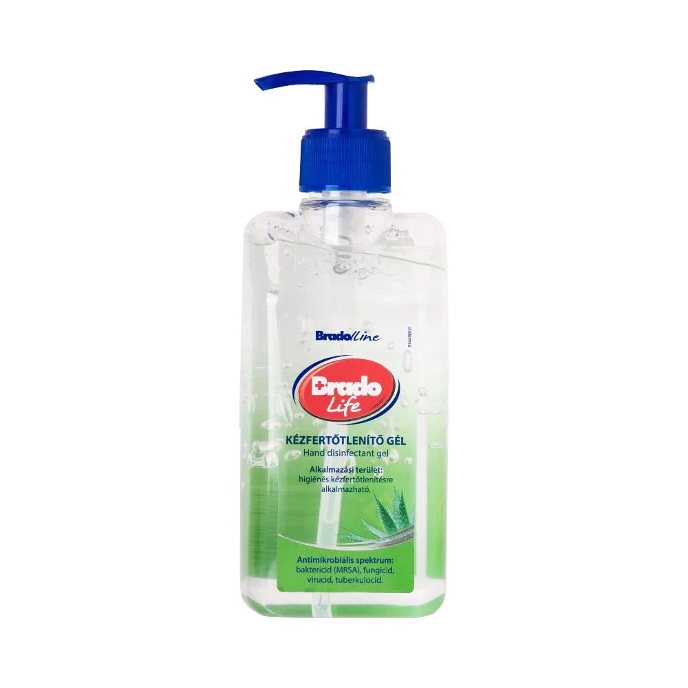 Kéz- és bőrfertőtlenítő gél pumpás 500 ml Bradolife aloe vera kép