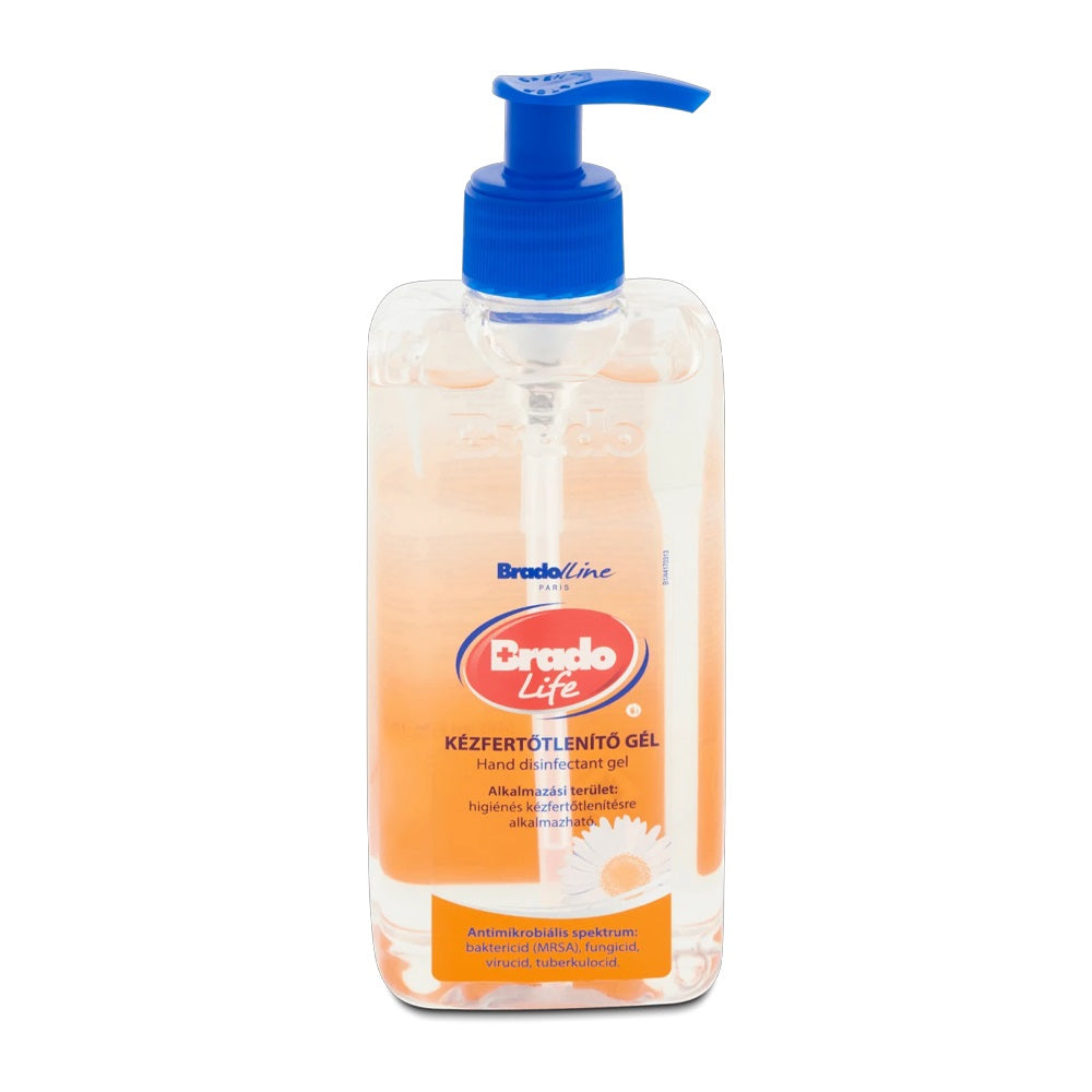 Kéz- és bőrfertőtlenítő gél pumpás 500 ml Bradolife kamillás kép