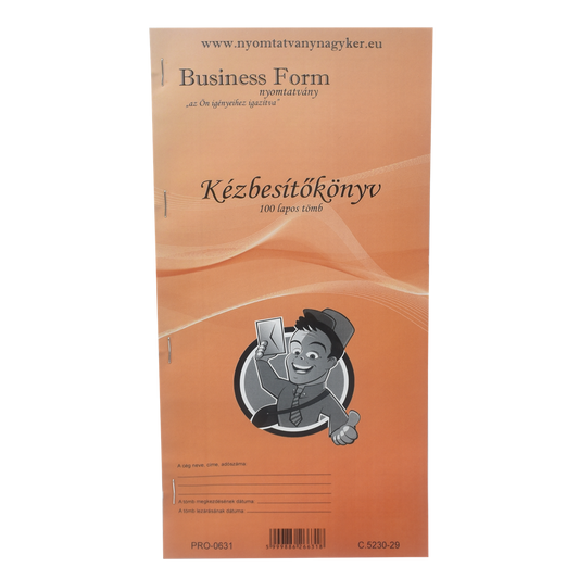 Kézbesítő könyv 100lap,os 130x297mm, C.5230-29 kép