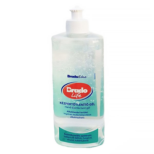 Kézfertőtlenítő gél BRADOLIFE kinyomó szelepes 500 ml