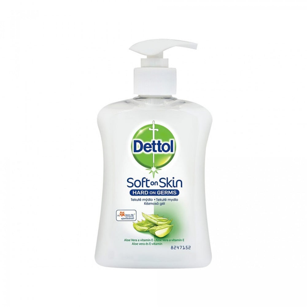Kézmosó gél pumpás 250 ml Dettol Hidratáló Aloe Vera & Milk Protein kép
