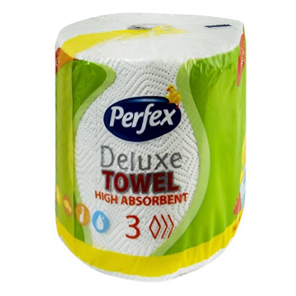 Kéztörlő tekercses háztartási PERFEX Deluxe 150 lap 1 tekercses 3 rétegű