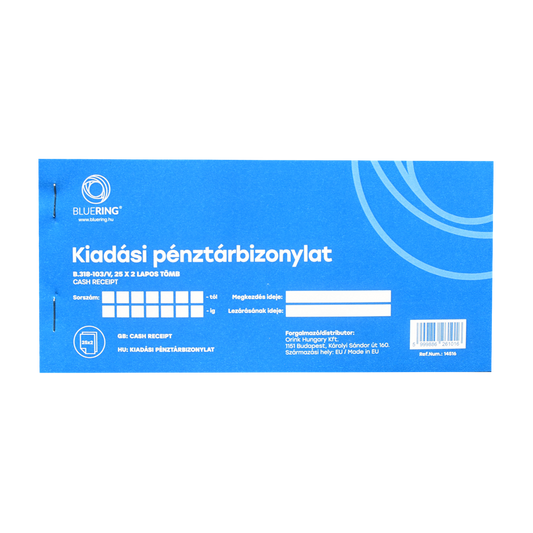 Kiadási pénztárbizonylat 25x2lapos B.318-103/V Bluering® kép