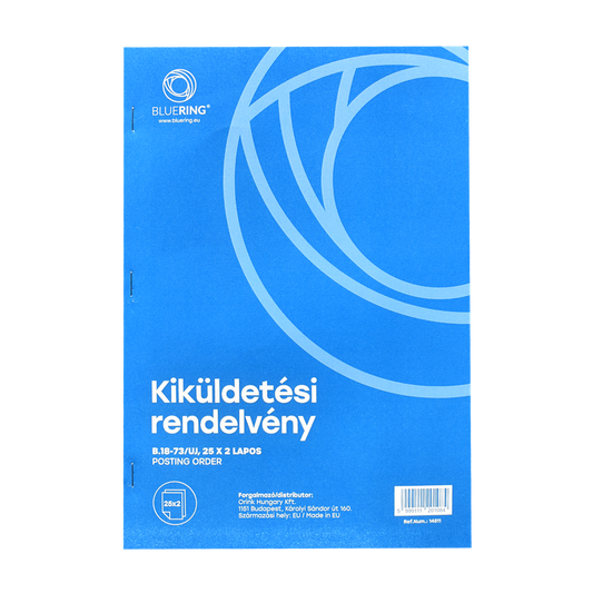 Kiküldetési rendelvény a hivatali, üzleti utazás költségtérítéshez A4, álló 25x2lapos B.18-73/UJ Bluering® kép