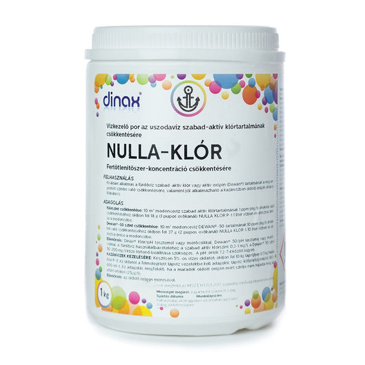 Klórszint csökkentő granulátum 1 kg Nulla Klór Dinax kép
