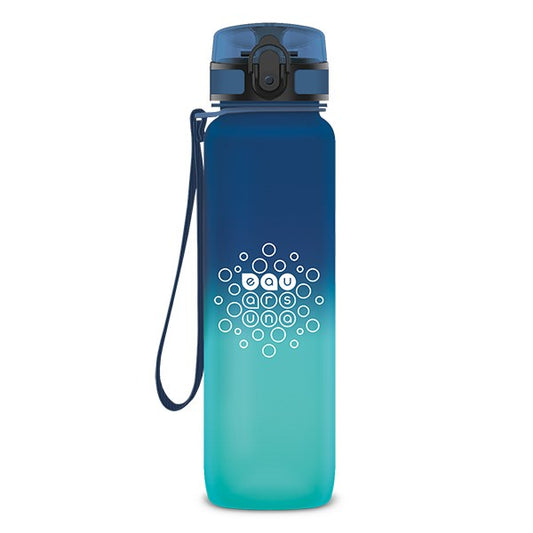Kulacs ARS UNA műanyag matt BPA-mentes motivációs ombre 1 liter Dark sea