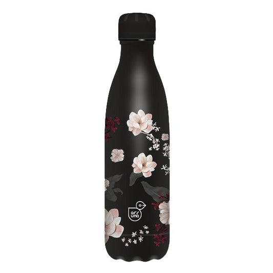 Kulacs duplafalú ARS UNA fém 500 ml Flowery Black