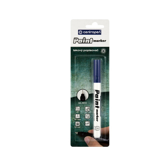 Lakkmarker 0,7mm, vékony metál hegy Centropen 9211 kék kép