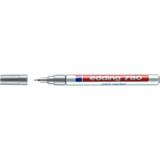 Lakkmarker 0,8mm, kerek Edding 780 ezüst kép