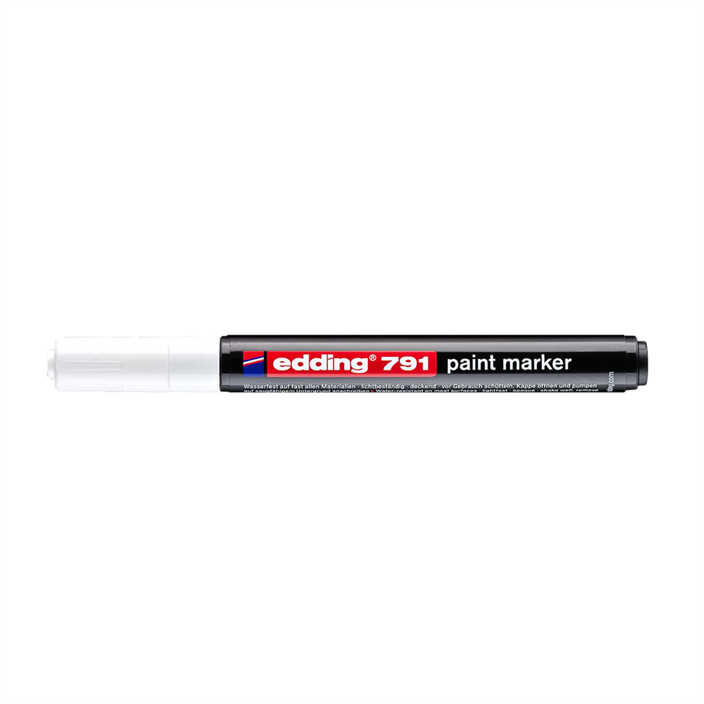Lakkmarker 1-2mm, kerek Edding 791 fehér kép