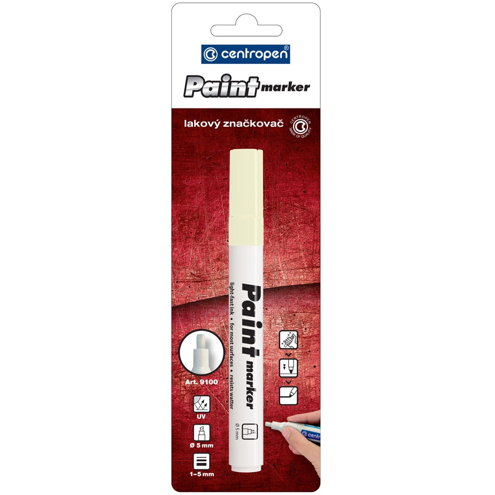 Lakkmarker 1-5mm, vágott hegy Centropen 9100 fehér kép